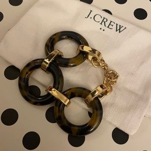 J Crew Chunky Tortoise & Gold Bracelet